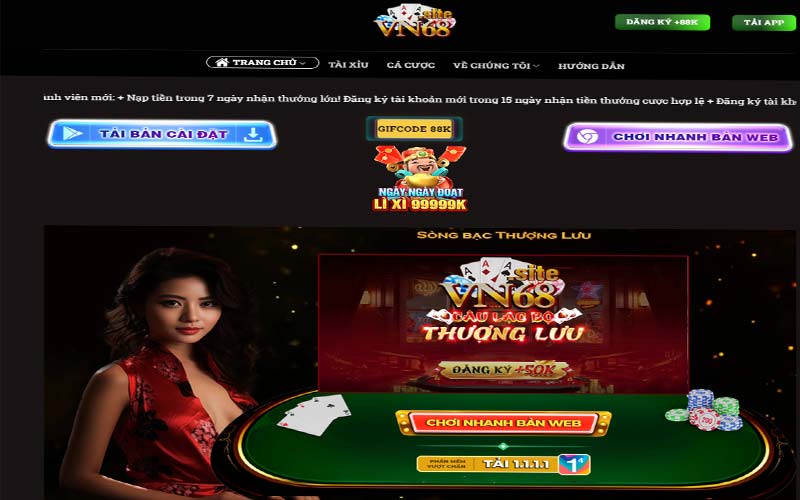 Sảnh game live casino VN68 siêu uy tín nhất 2024